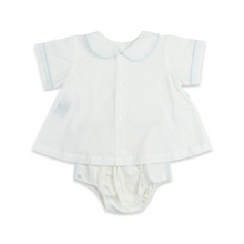 Load image into Gallery viewer, *Preorder* Dapper Diaper Set - White with light blue