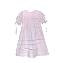 Load image into Gallery viewer, Elle Dress - Pink with Ecru Embroidery
