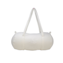 Load image into Gallery viewer, Overnight Duffle Bag - White Quilted
