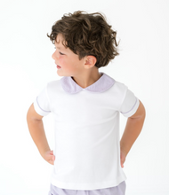 Load image into Gallery viewer, Sibley Shirt - White, Lavender Minigingham
