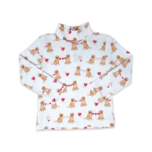 Load image into Gallery viewer, Tot Turtleneck - Puppy Love, Pink Dot