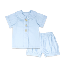Load image into Gallery viewer, Palmer Banded Short Set - Blessings Blue Batiste, Duck
