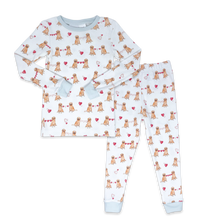 Load image into Gallery viewer, Sweet Pea Pj Set - Puppy Love, Park Blue
