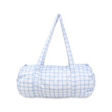 Load image into Gallery viewer, Overnight Duffle Bag - Whales Blue Windowpane
