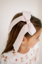 Load image into Gallery viewer, Lola Long Bow - Pink Bitty Dot
