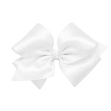 Load image into Gallery viewer, Wee Ones - White French Satin Ribbon Bow