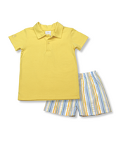 Load image into Gallery viewer, Parker Polo Short Set - MultiStripe
