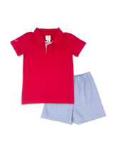 Load image into Gallery viewer, Parker Short Set - Red / Pinstripe
