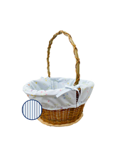 Load image into Gallery viewer, Easter Basket Cover - Blue Pinstripe
