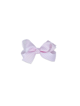 Load image into Gallery viewer, Hallie Hair Bow - Pink Pinstripe
